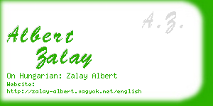 albert zalay business card